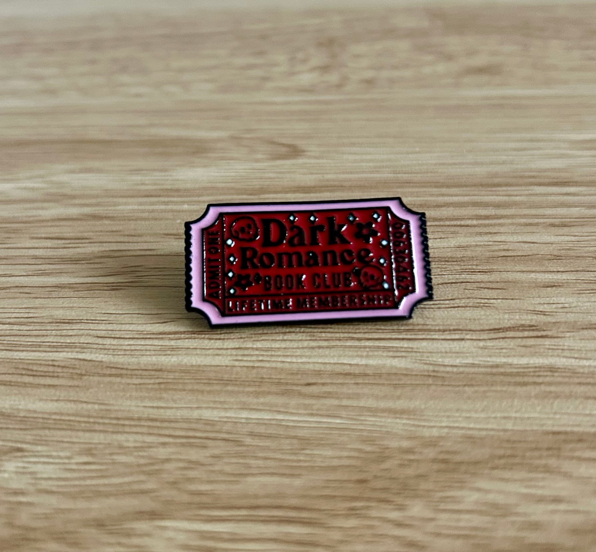 Dark Romance Book Club Ticket - Enamel Pin-1