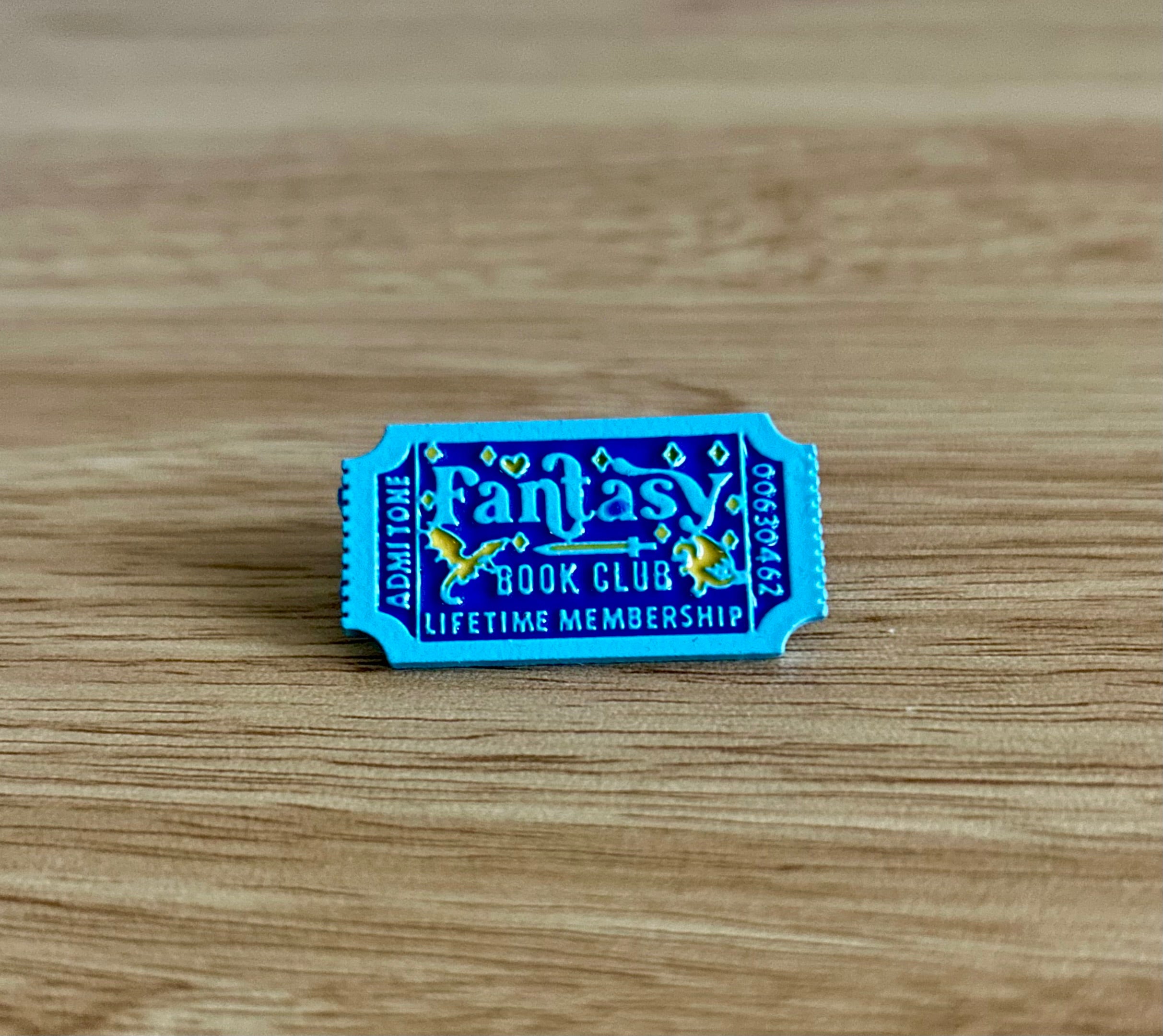 Fantasy Book Club Ticket - Enamel Pin