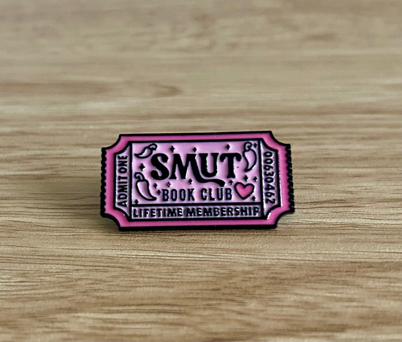 Smut Book Club Ticket - Enamel Pin-zoom-