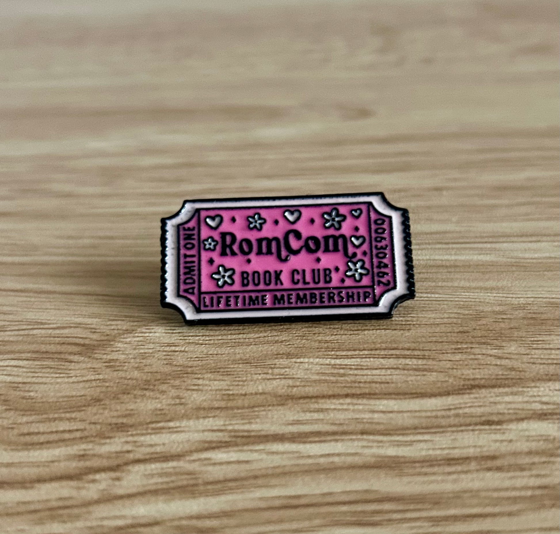 RomCom Book Club Ticket - Enamel Pin-1