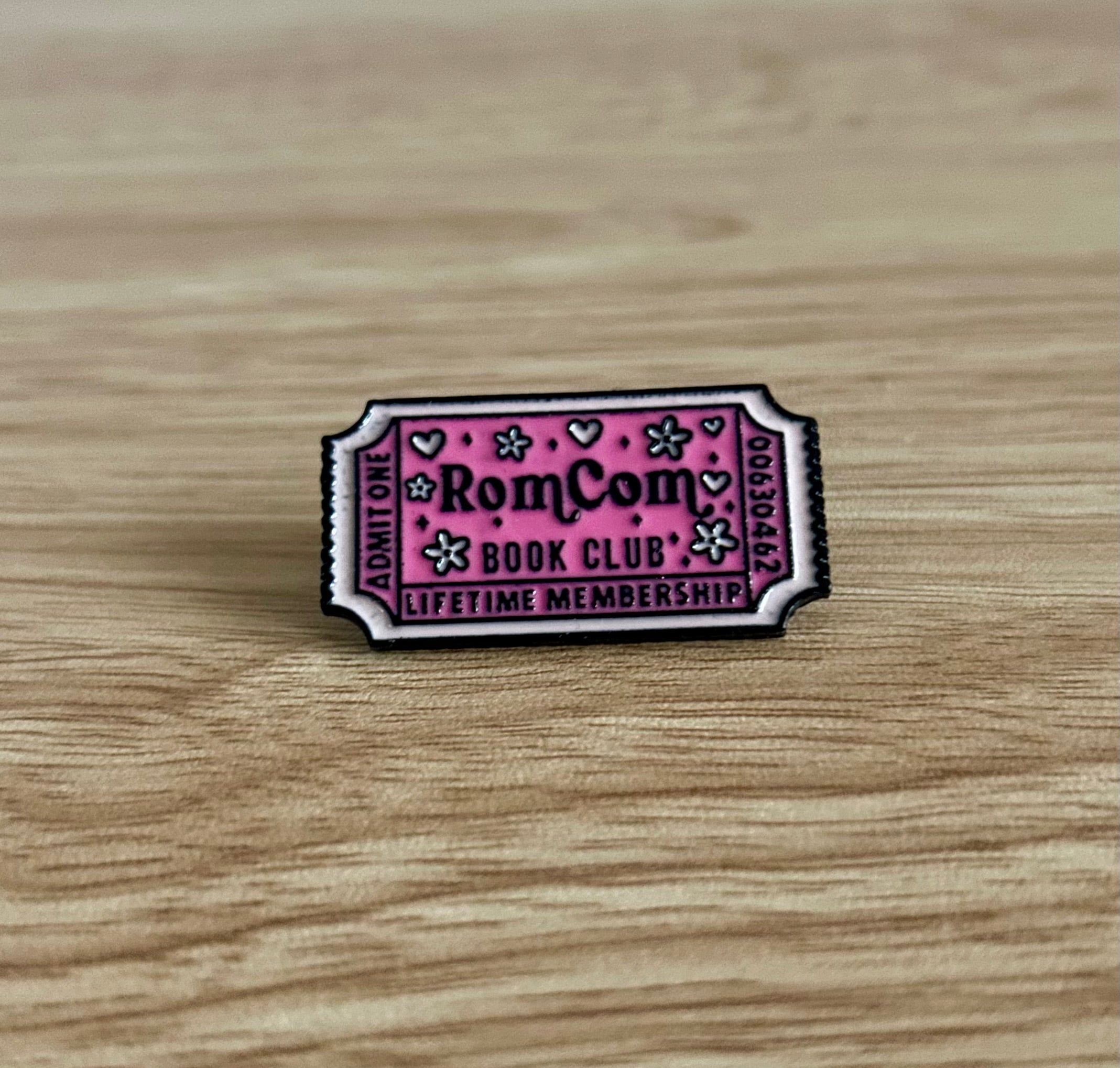 RomCom Book Club Ticket - Enamel Pin