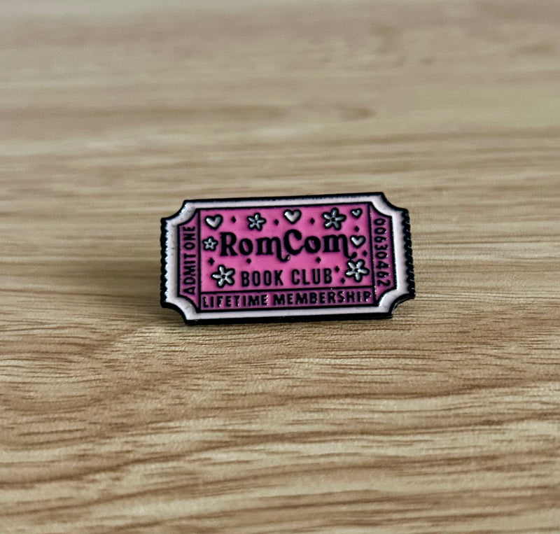 RomCom Book Club Ticket - Enamel Pin-zoom-