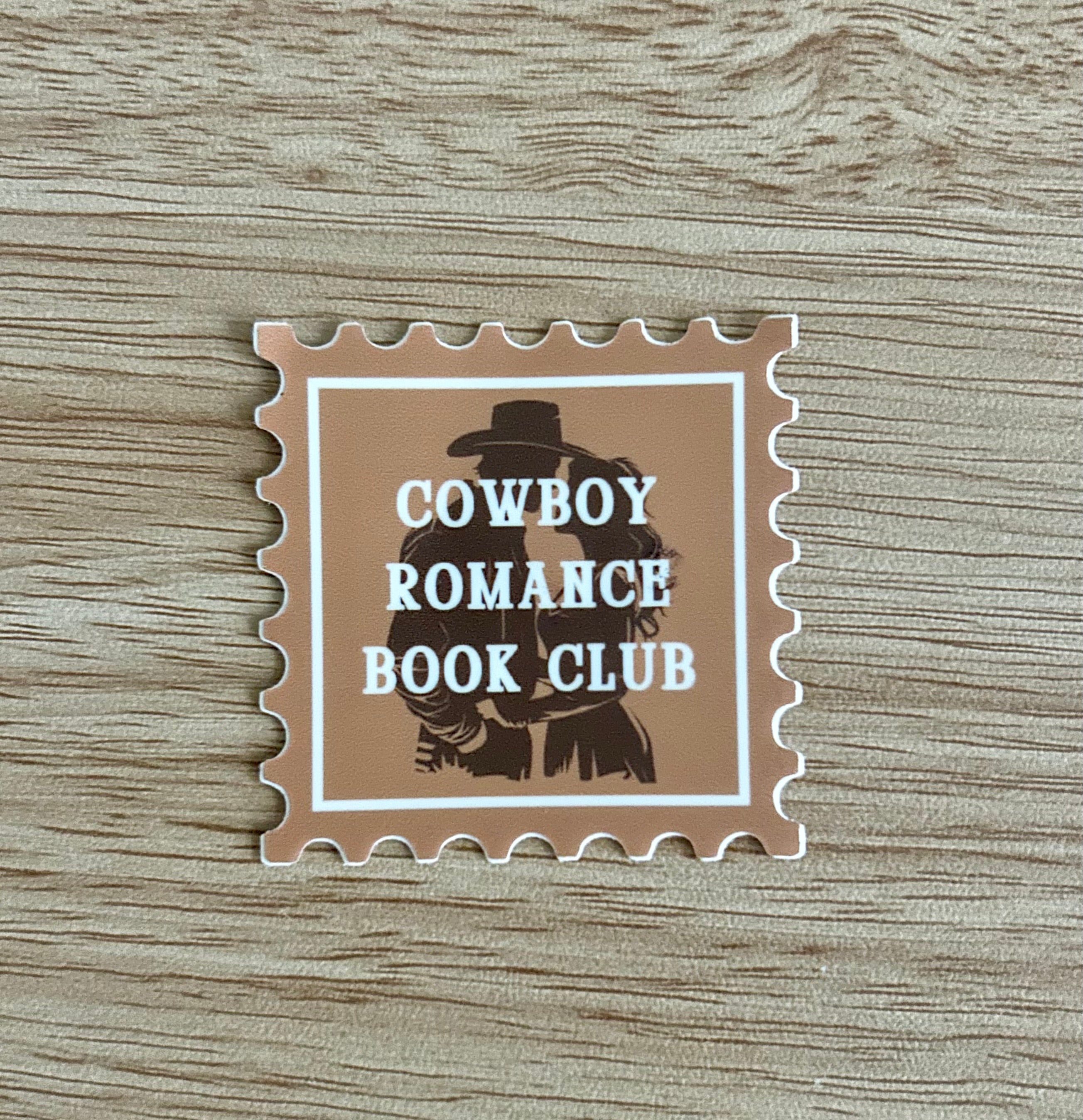 Cowboy Romance Book Club Stamp - Vinyl Sticker-zoom-1