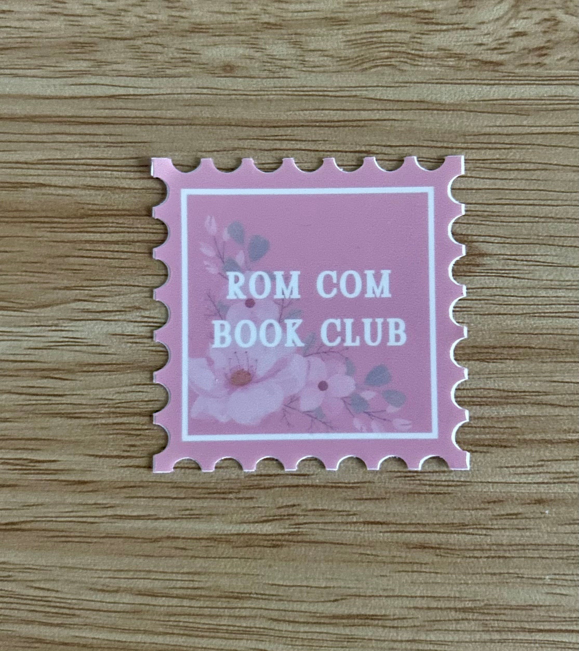 Rom Com Book Club Stamp - Vinyl Sticker-zoom-1