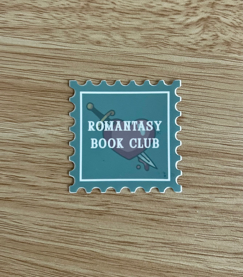 Romantasy Book Club Stamp - Vinyl Sticker-zoom-