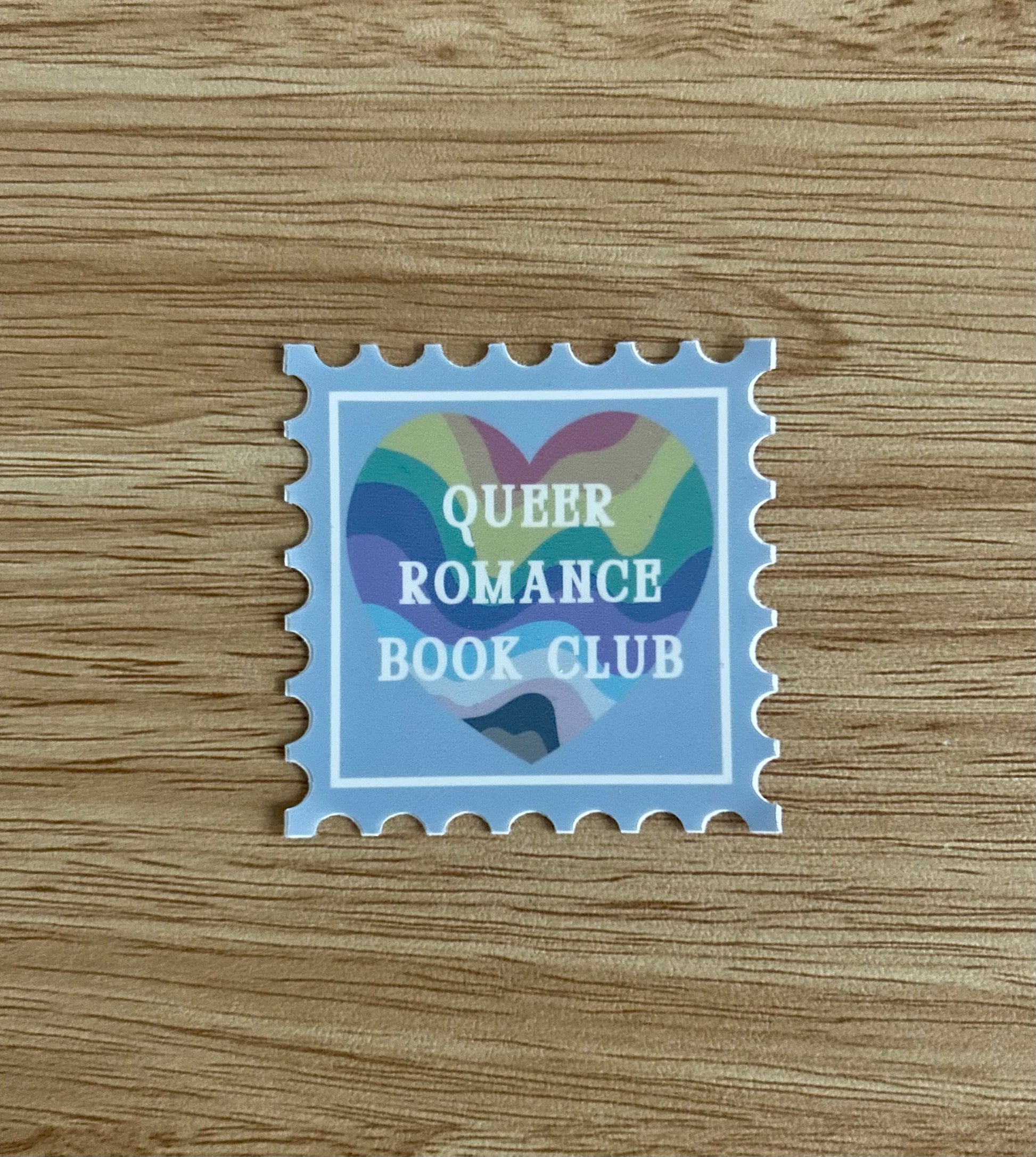 Queer Romance Book Club Stamp - Vinyl Sticker-1