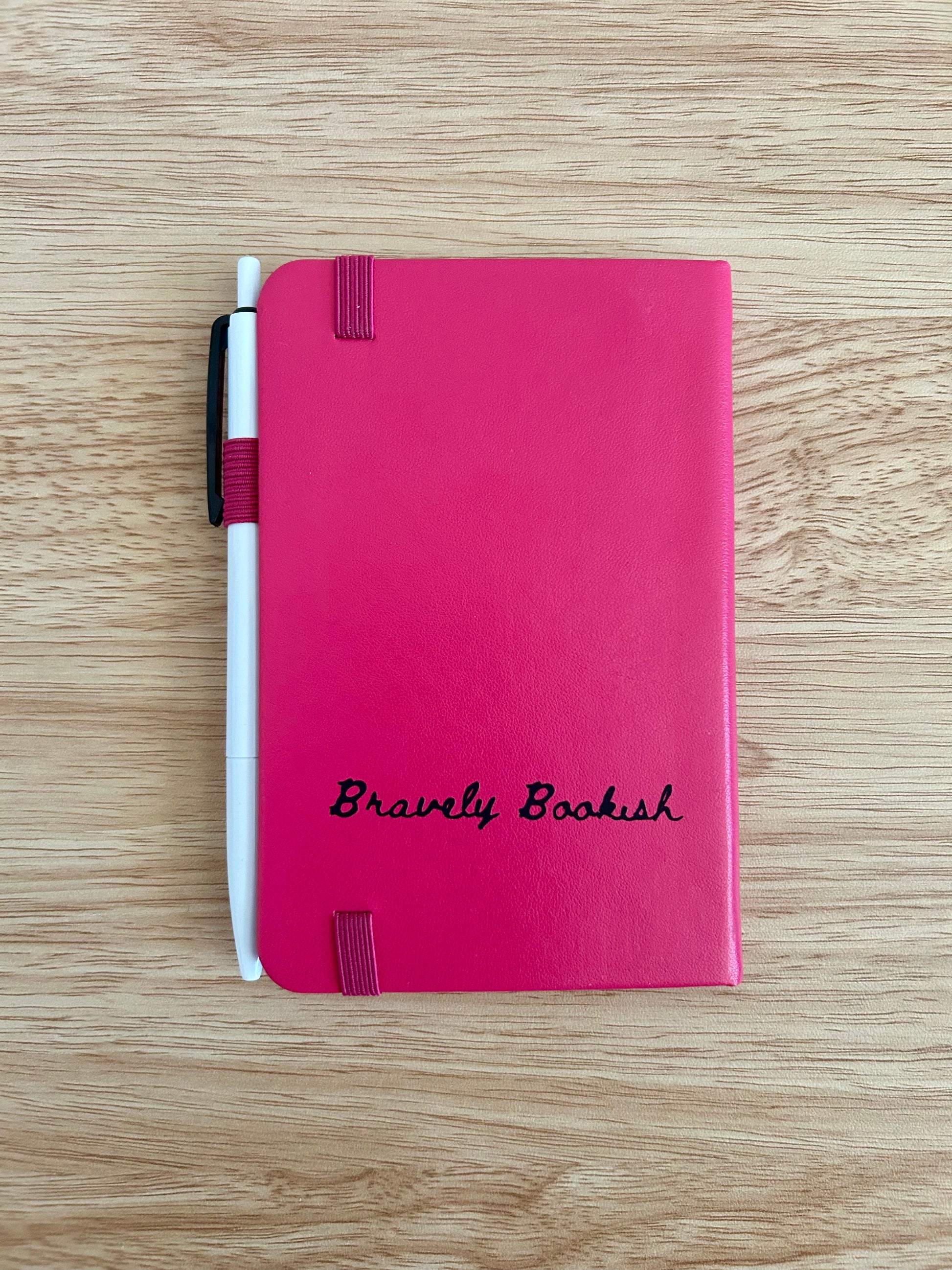 “Queen of Reading Smut with a Straight Face” Hand-Embellished College Ruled Faux Leather Mini Journal-3