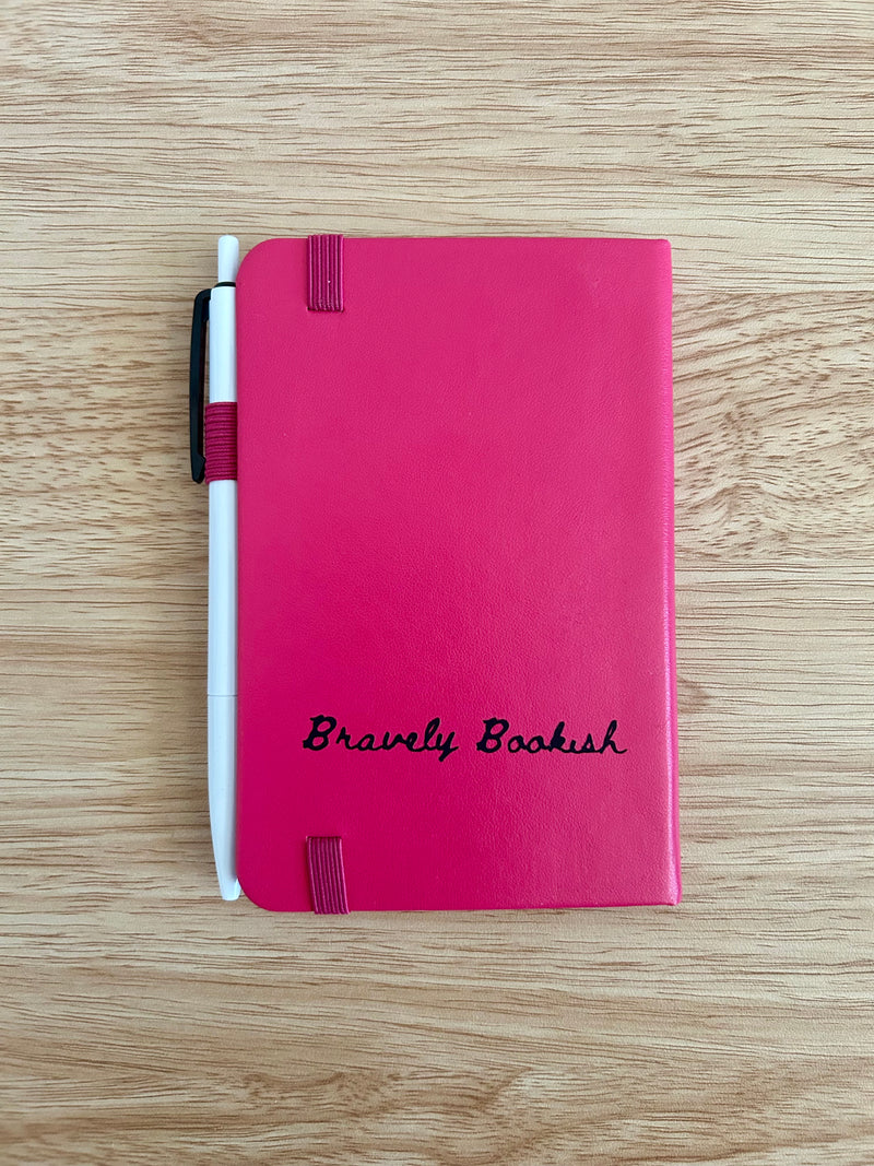 “Queen of Reading Smut with a Straight Face” Hand-Embellished College Ruled Faux Leather Mini Journal-zoom-