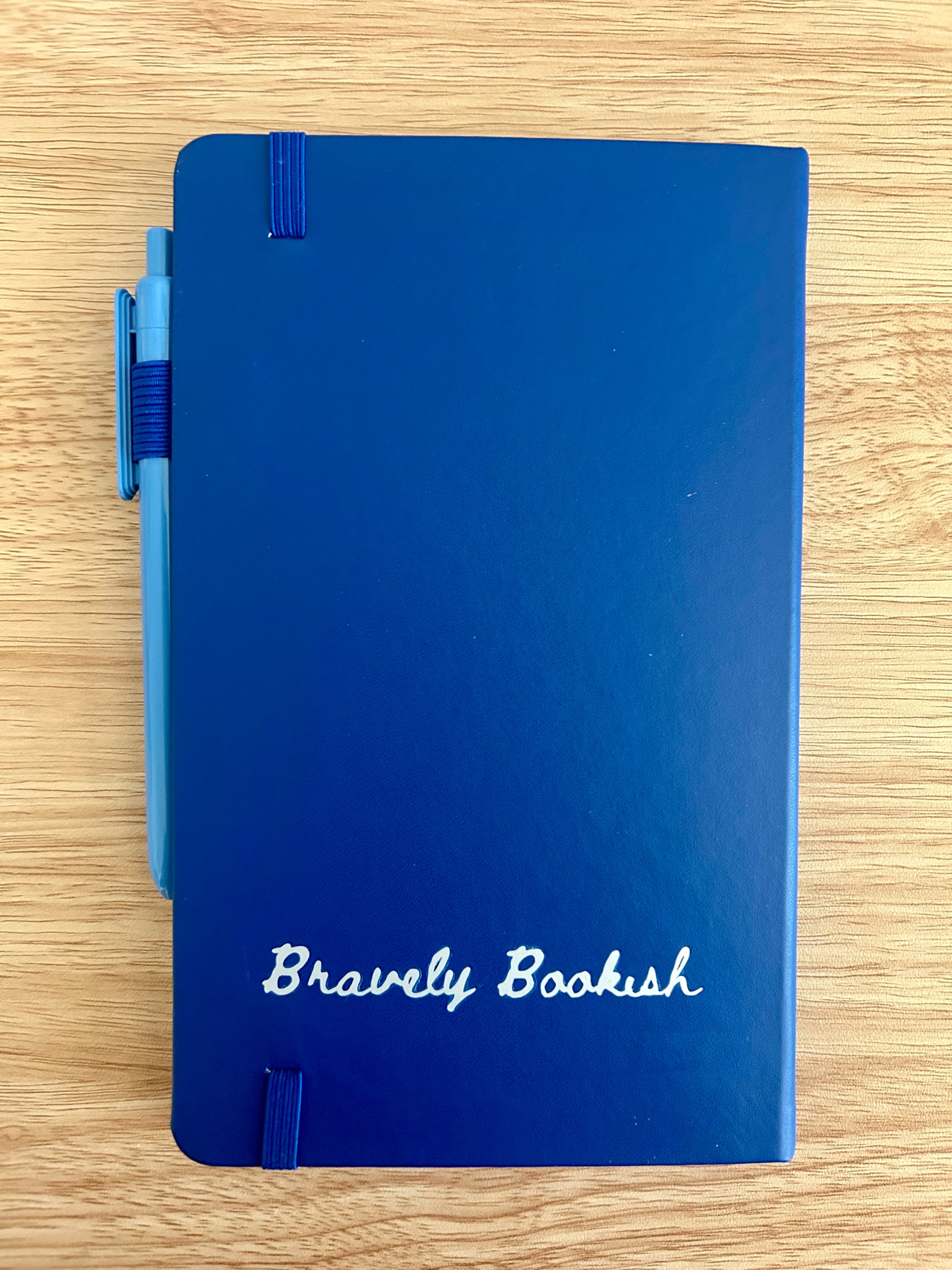 "I'd Rather Read" – Hand-Embellished Classic Ruled Faux Leather Journal-4