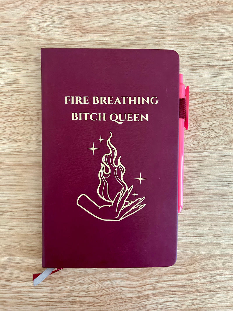 F.B.B.Q. –  TOG Inspired Hand-Embellished Classic Ruled Faux Leather Journal-zoom-