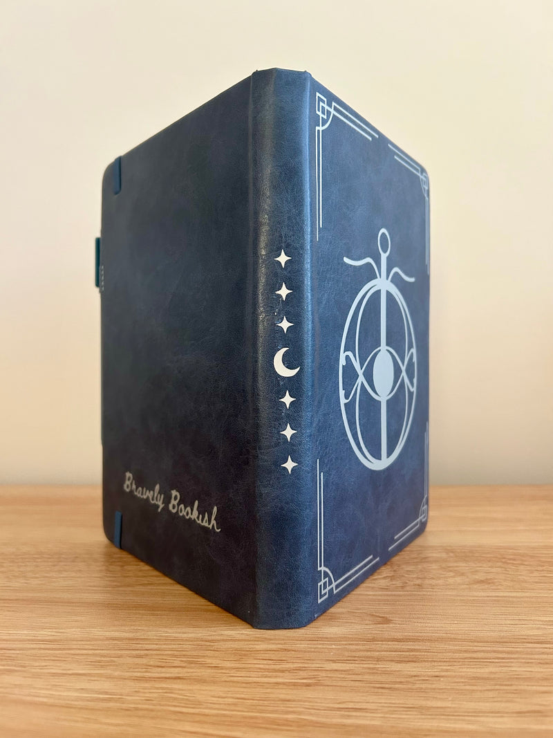 Elena's Eye : Hand-Embellished Large Faux Leather Bullet Journal-zoom-