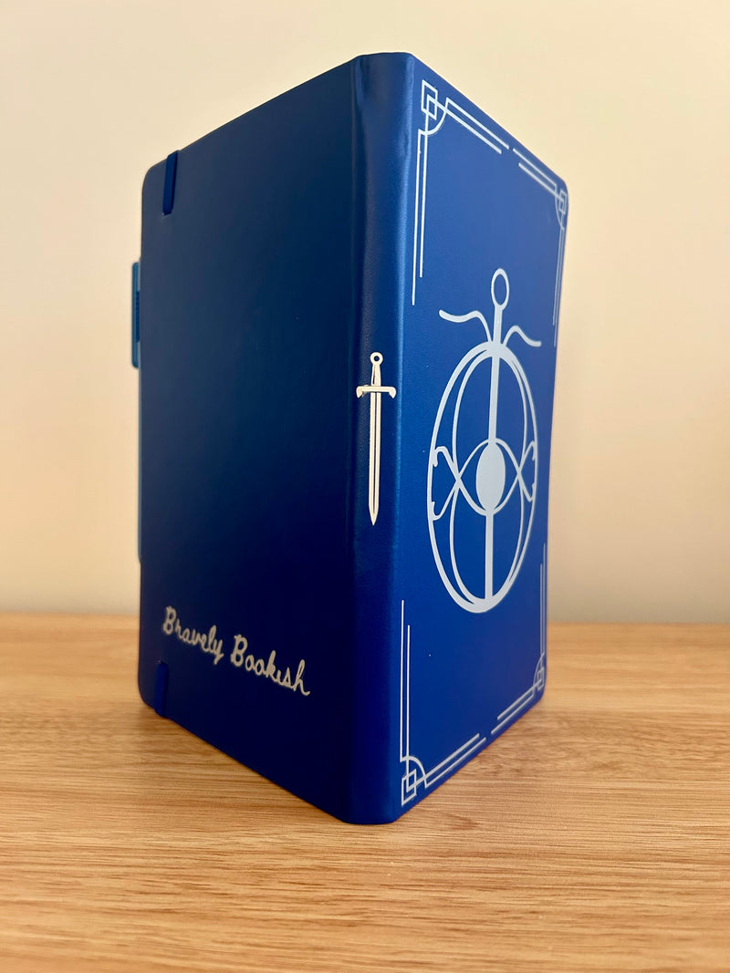 Elena's Eye – Hand-Embellished Classic Ruled Faux Leather Journal-zoom-