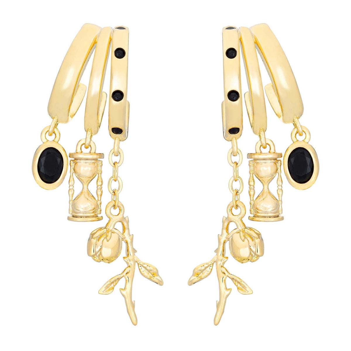 Midnight Rose Earrings