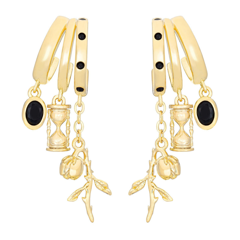Midnight Rose Earrings-zoom-