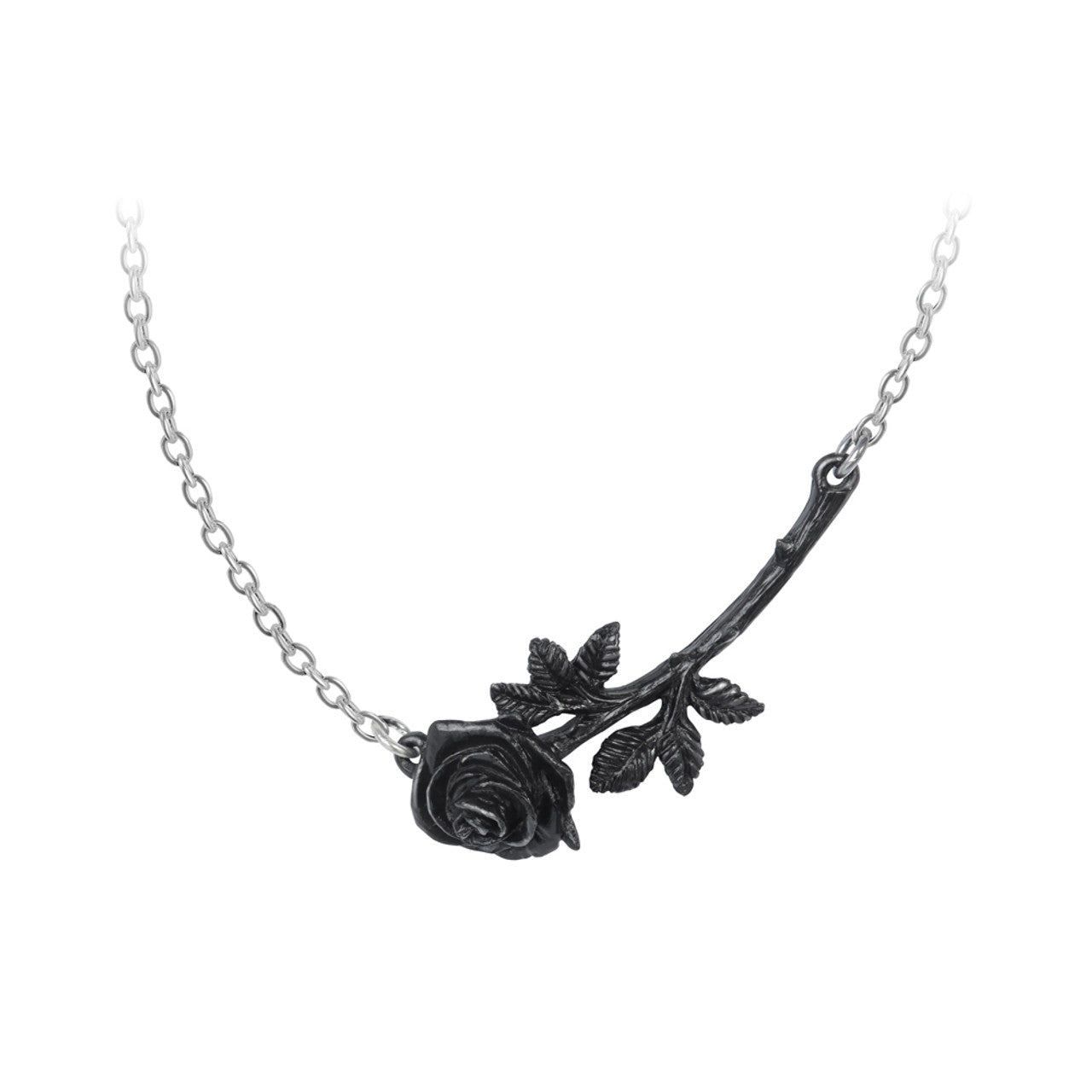 Onyx Rose Necklace