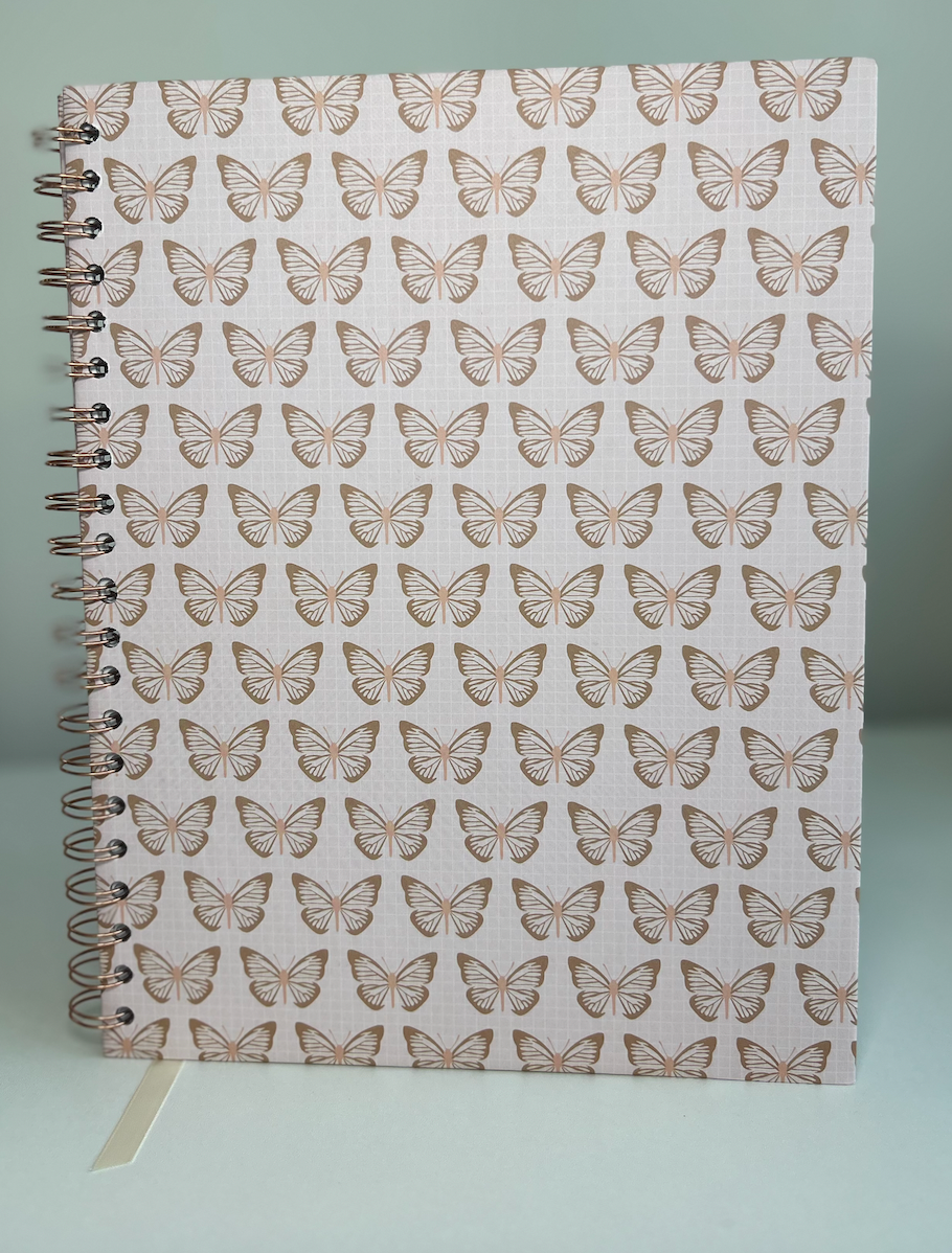 Papery Wings - 8.5x11 Floral Classic Reading Journal
