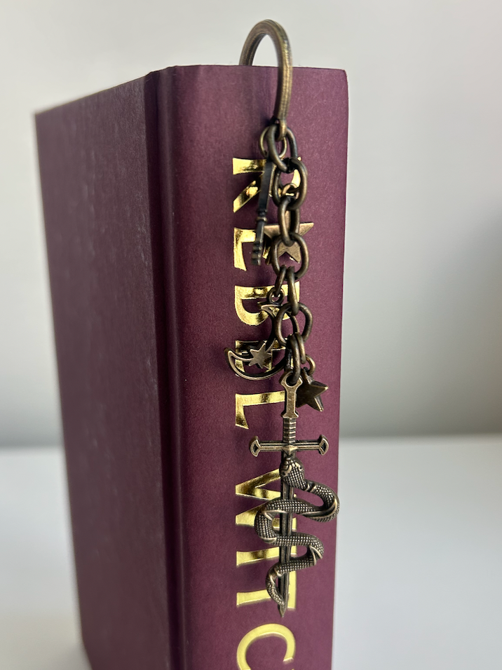 🐍🔑 Serpent’s Key – Sword & Star Charm Bookmark
