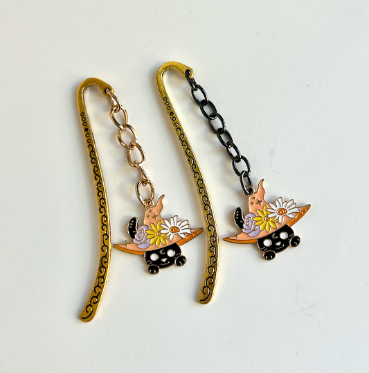 Witchy Cat – Cat With Hat Charm Bookmark