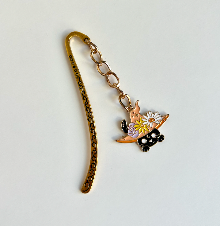 Witchy Cat – Cat With Hat Charm Bookmark