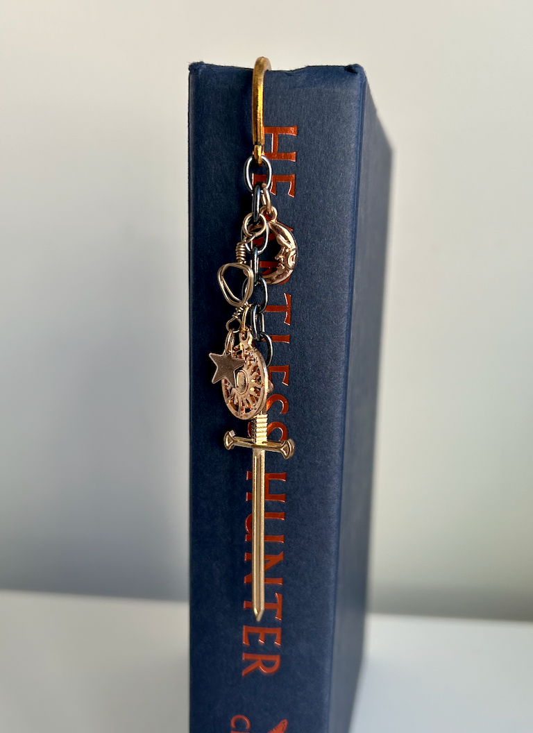 Solstice Oath – Sword & Sun Charm Bookmark