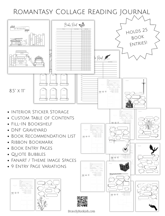 Rosebound Dragon – Romantasy Junk Journal (Hardcover, 8.5x11)-3