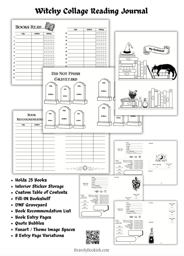 Moon Moth Magic – Soft Witchy Collage Junk Journal (A5 Hardcover)-zoom-4