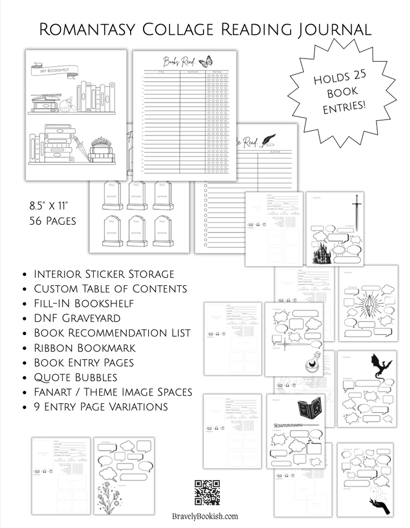 8.5x11 Romantasy Reading Junk Journal-zoom-