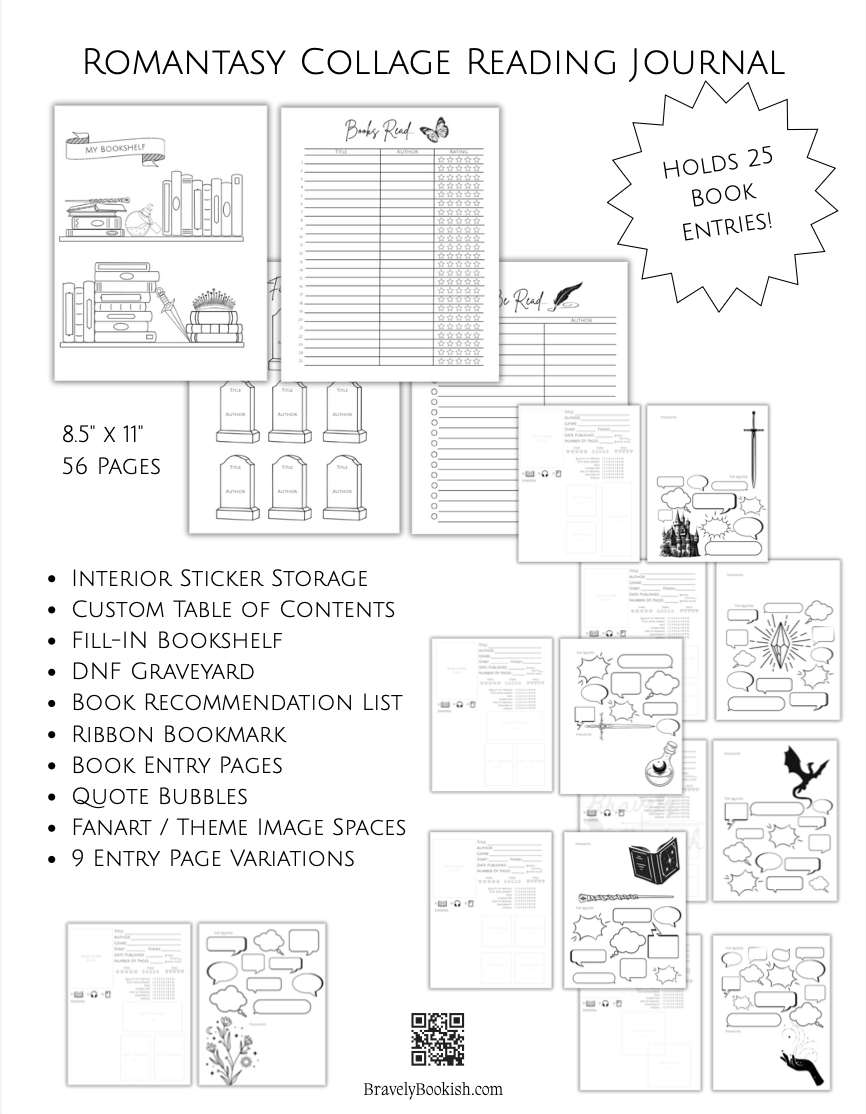 8.5x11 Romantasy Reading Junk Journal