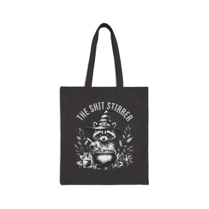 The Shit Stirrer Tote – Witchy Raccoon Cauldron Tote Bag-zoom-