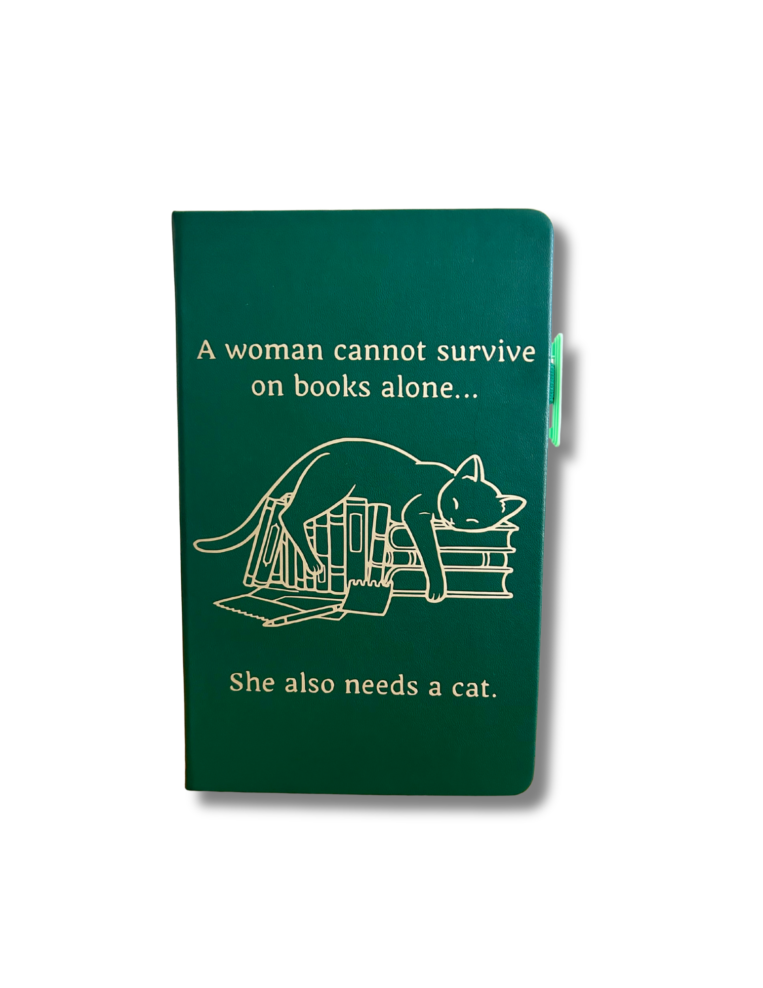 She Also Needs a Cat Journal – Bookish Cat Lover Notebook | Cozy Reader & Writer Journal