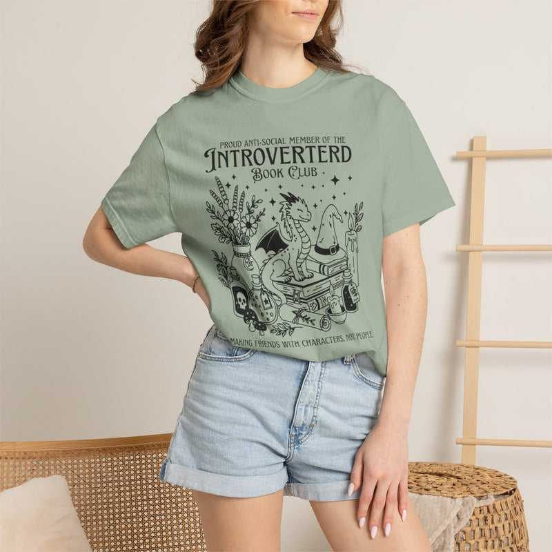Introverted Book Club Tee — Making Friends With Characters, Not People-zoom-