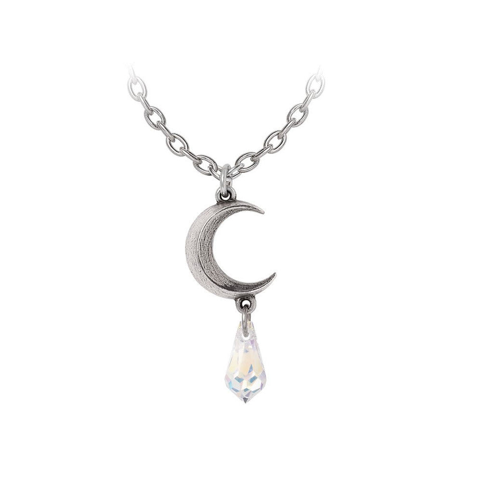 Crescent Moon Tear Necklace